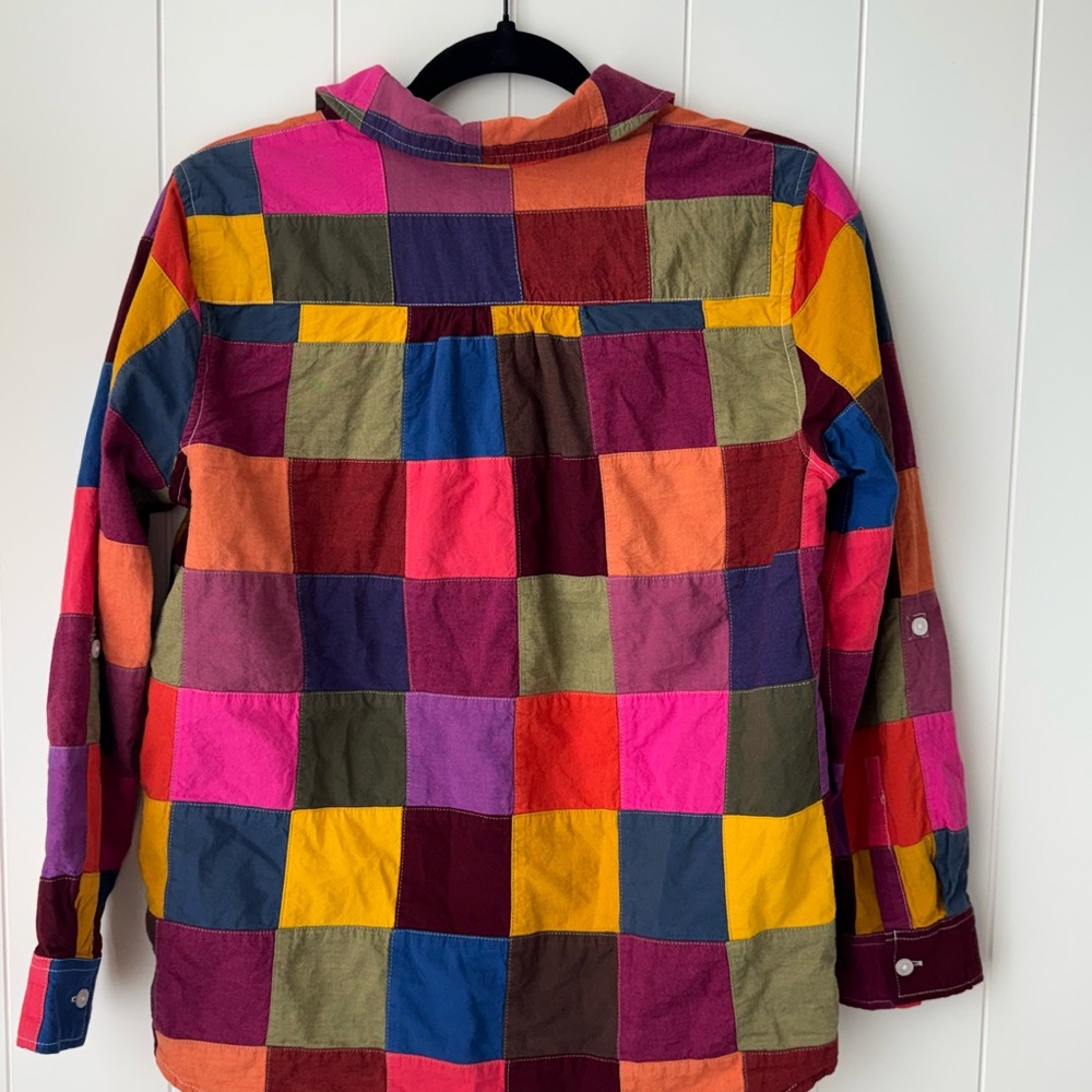 Lands’ End Vintage Patchwork Button Down Shirt 10… - image 5